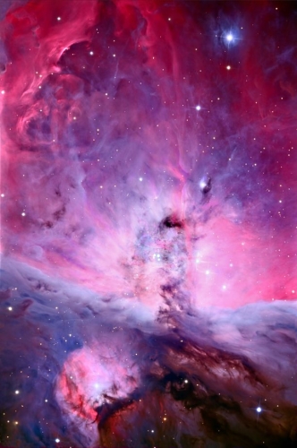 A close-up of the central region of the Orion nebula, taken with the Schulman Telescope at the UA's Mount Lemmon SkyCenter