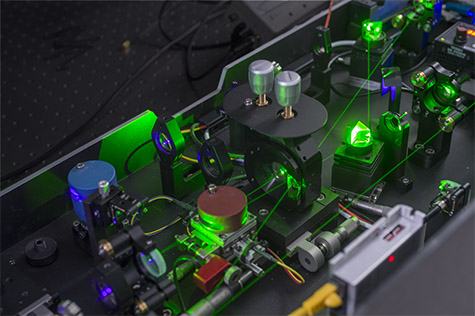 The ultrafast laser system used to probe the energy flow within the cyanobacterial megacomplex