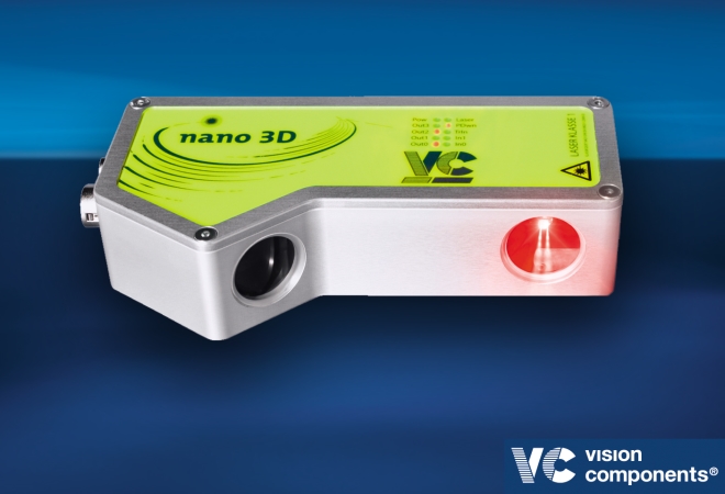 The compact 3D vision sensor independently records and processes data