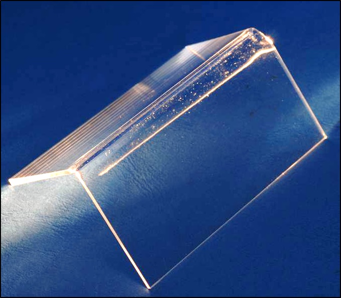 Quartz glass: L angle after the welding process