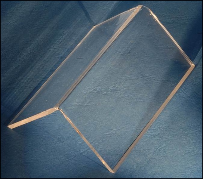 Quartz glass: L angle after the welding process and subsequent laser polishing