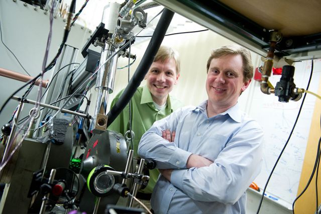 Troy Van Voorhis, professor of chemistry, and Marc Baldo, professor of electrical engineering