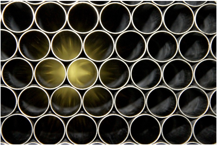 Stainless steel tubes from about 4,500 tons of steel