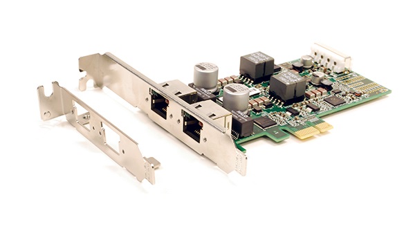 The new two-port GIGE-PCIE2-2P02 network interface card