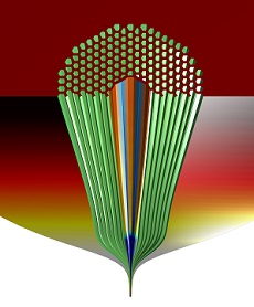 Cut-away of a Hollow Core – Photonic Band-Gap Fibre