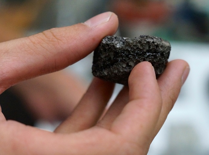 The composition of basalt is similar to known asteroids