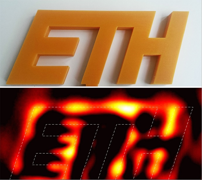 ETH lettering made of plastic