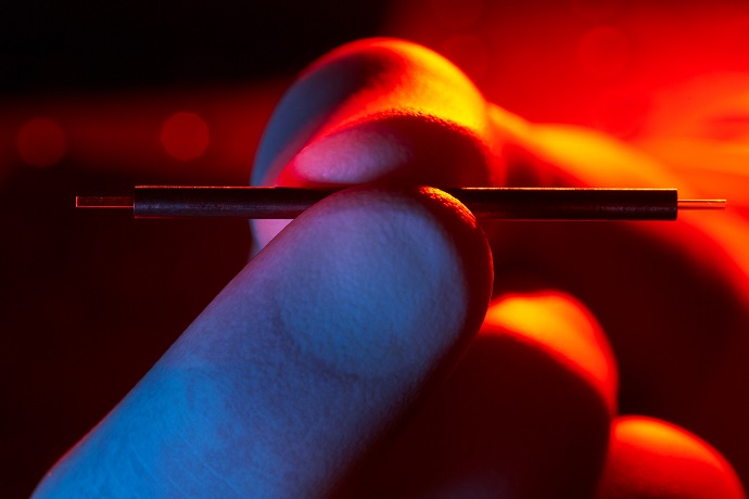 Terahertz accelerator modules easily fit into two fingers