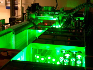 The TREX laser at Berkeley Lab’s BELLA Center was used in a two-stage laser-plasma acceleration experiment