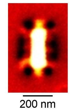 Near-field image of a rectangular plasmonic graphene nanoresonator