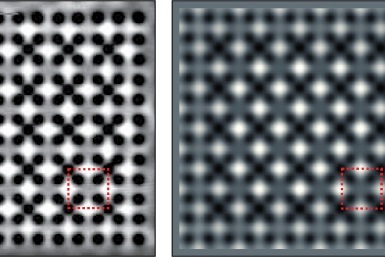 Experimental and theoretical scanning tunnelling microscopy image of a Lieb lattice created by placing carbon monoxide molecules on a surface particle-by-particle with atomic precision
