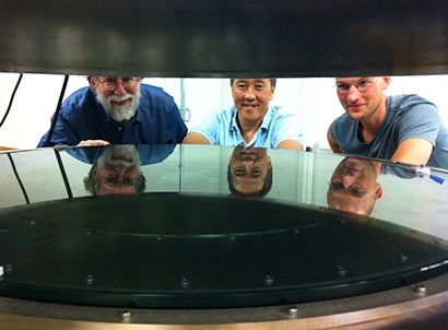 UC Santa Cruz researchers worked with Structured Materials Industries to design and build an atomic layer deposition system large enough to accommodate telescope mirrors.