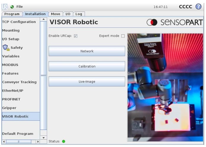 The robot can be easily connected to the VISOR® via the URCap, considerably simplifying data exchange