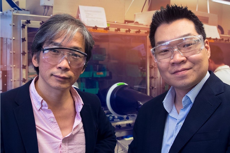 Physics professor Seung-Hun Lee, left, and chemical engineering professor Joshua Choi are tweaking out the molecular details of HOIPs