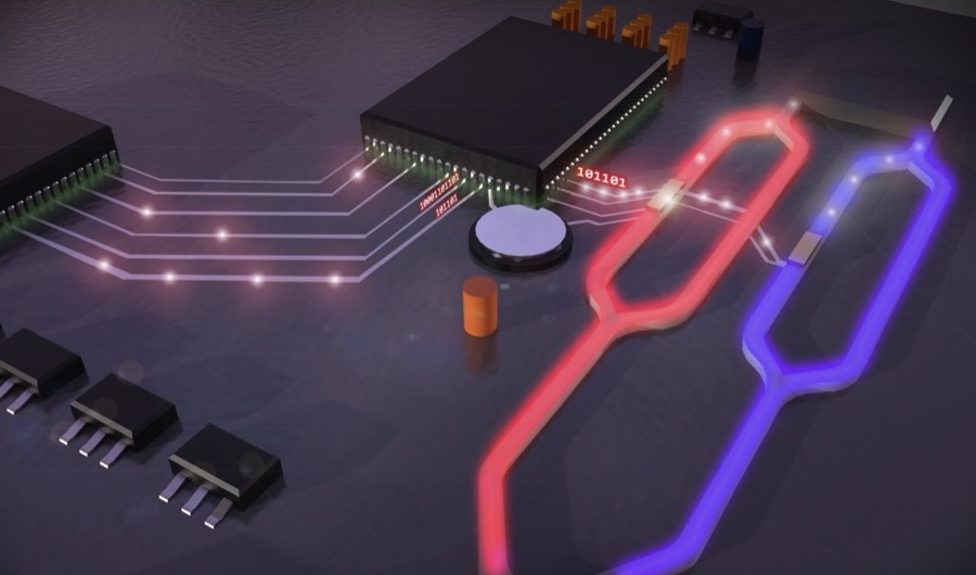 GW researchers develop fast, micrometer-size electro-optical modulator