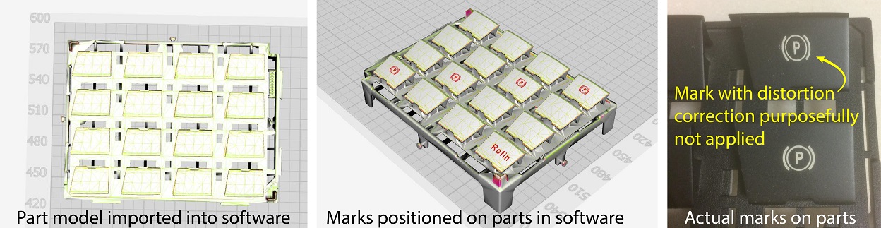 To utilize the SmartMap 3D marking system from Coherent, a CAD model of the part is imported into the software, and the user positions the desired marks on the piece.