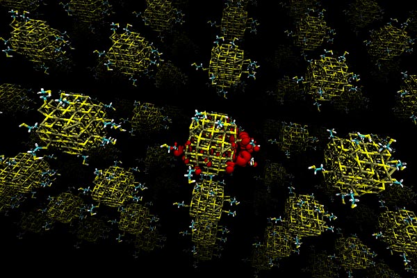 This illustration shows a lead sulfide quantum dot array
