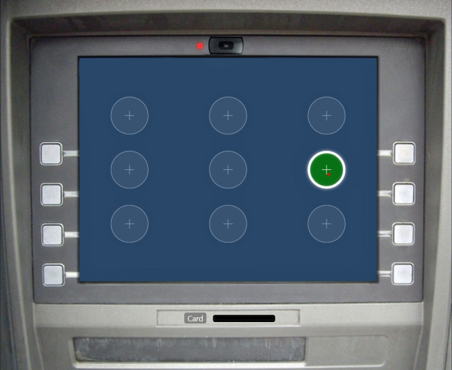 The prototype was built to simulate an ATM screen