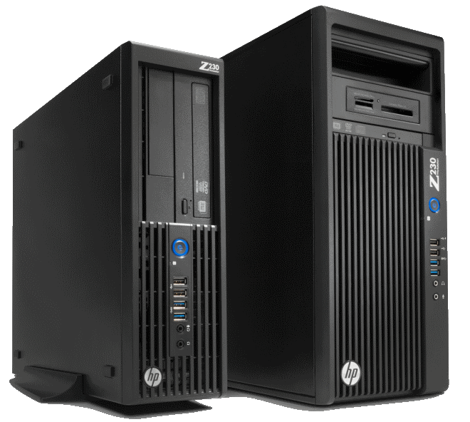 HP Z230 Tower Workstation With HP Z230 SFF Workstation Hero
