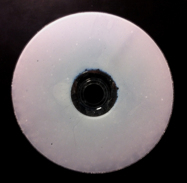 This image shows an optical disk entirely coated with zinc oxide nanorods
