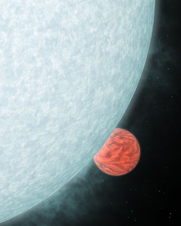 An artist’s concept of an exoplanet, or planet outside the solar system