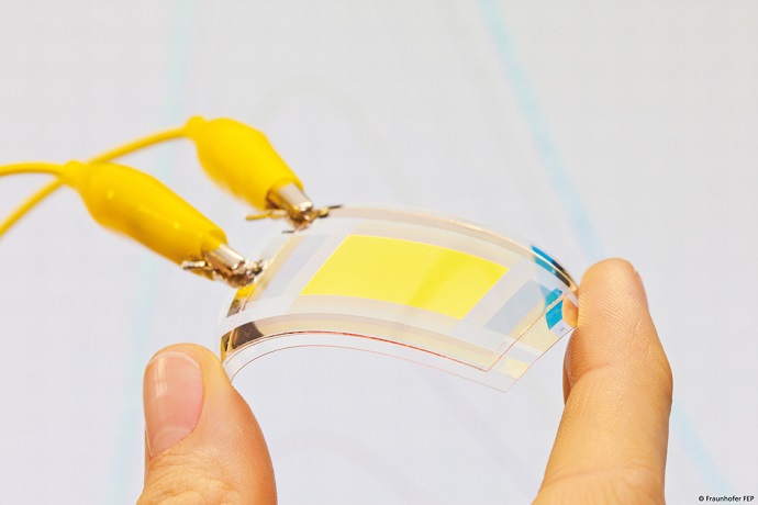 Flexible OLED processed with sheet-to-sheet technology