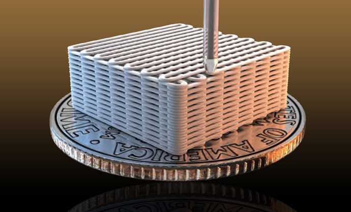 Lawrence Livermore researchers have made graphene aerogel microlattices with an engineered architecture via a 3D printing technique