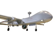 The M-19 HD payload mounted on an IAI-produced Heron UAV