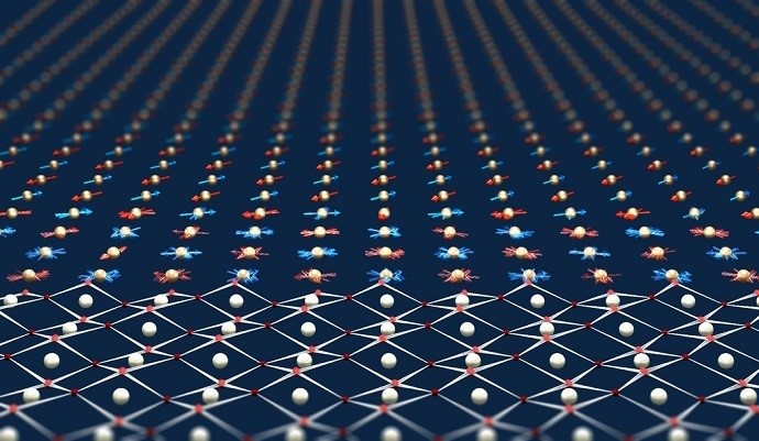 Light-induced Magnetic Waves in Materials Engineered at the Atomic Scale