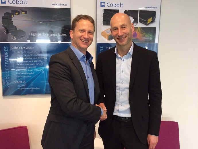 Hubner’s General Manager Ingolf Cedra and Cobolt’s CEO Dr Håkan Karlsson