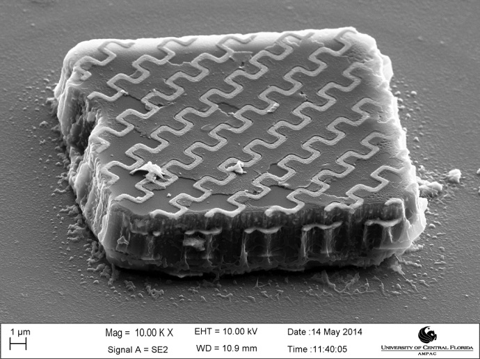 SEM image of a single flake dispersed upon a glass slide