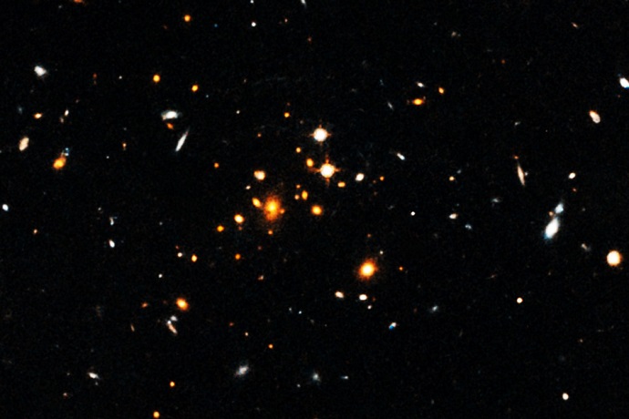 Most distant massive galaxy cluster identified