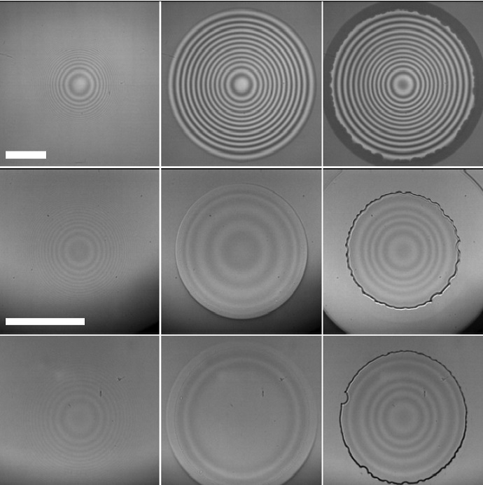 Time-resolved imaging of compressible air disc under impacting drop captured by Kirana