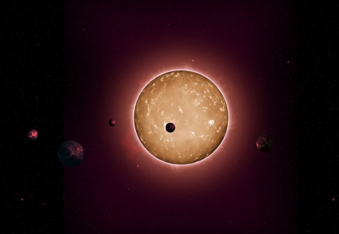 Artist's impression of an exoplanet system