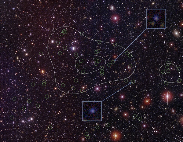 Purdue-NOAO team spots monster galaxy cluster formation