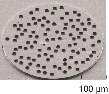 Random laser with micro-holes