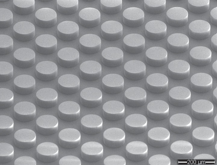 Each cylinder of this new non-metal metamaterial is made of boron-doped silicon and precisely tailored to absorb electromagnetic waves