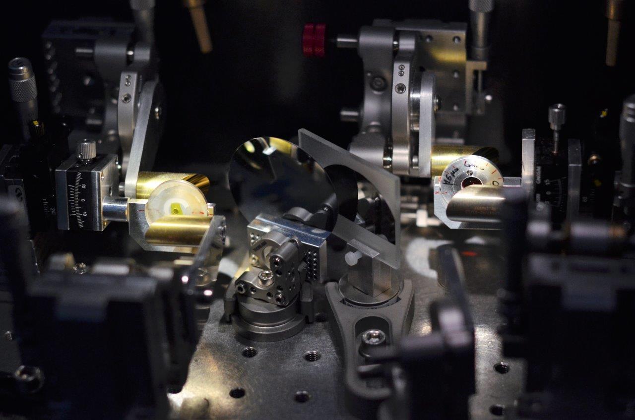 Detailed view of the central part of the experiment on subcycle quantum electrodynamics