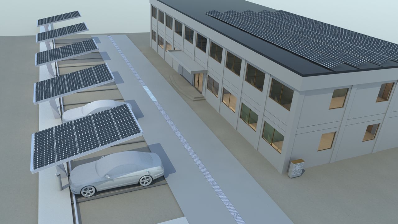 Direct high-speed charging of electric cars by solar panels