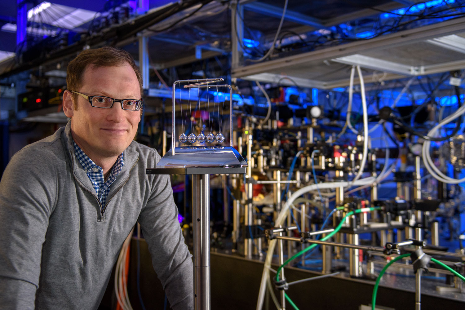 Associate Professor Benjamin Lev and his research team were inspired by the toy known as Newton’s cradle in their investigation of quantum systems