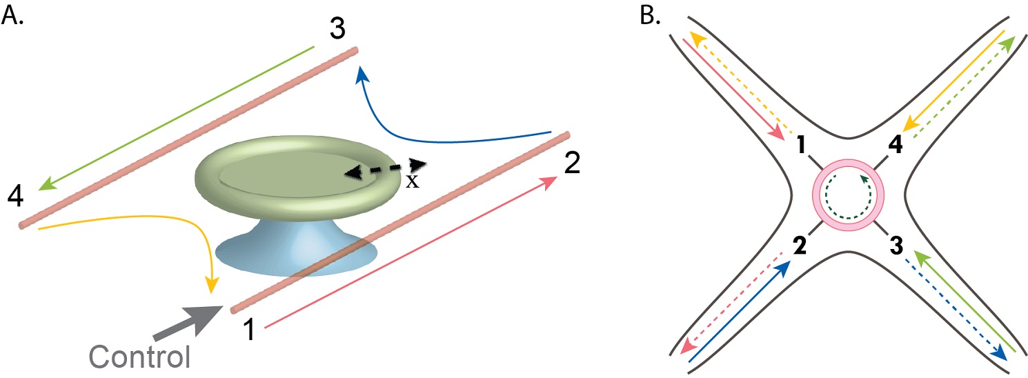 Schematics of the light circulator