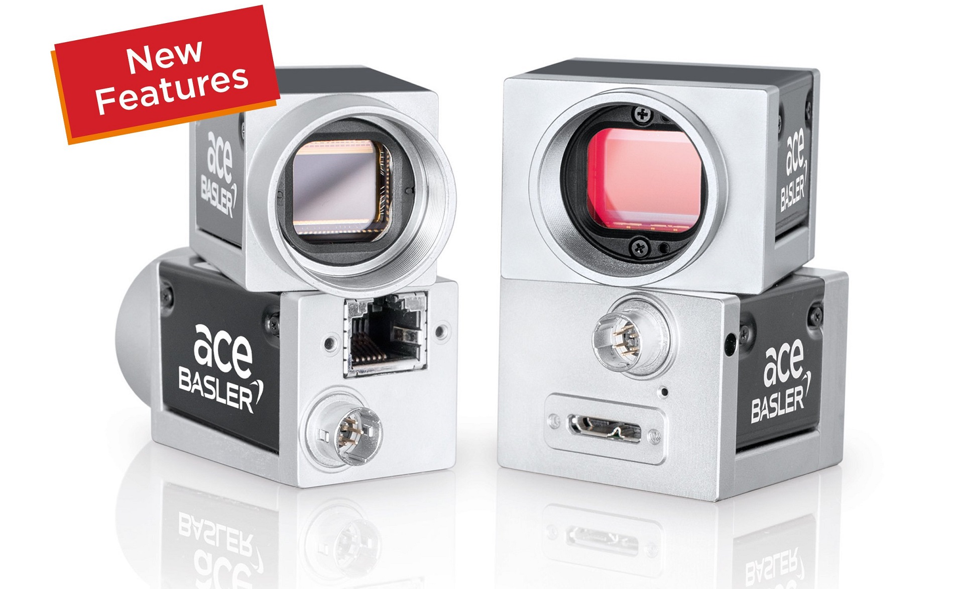 PGI for monochrome cameras and Stacked ROI are available on selected Basler ace U and ace L models.