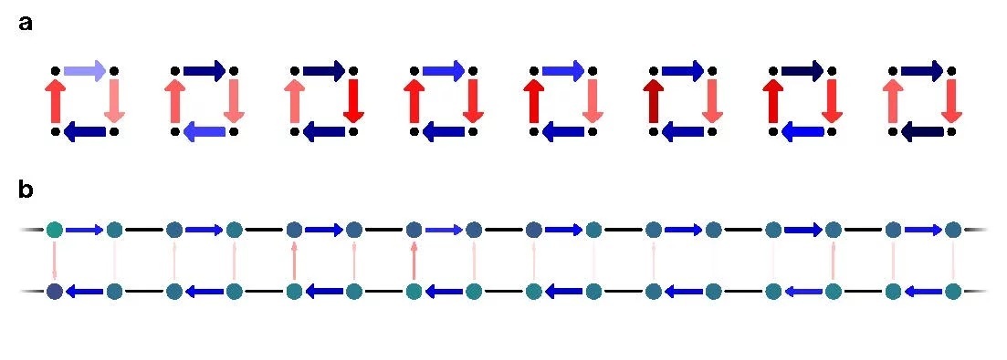 Experimentally measured particle currents in an array of isolated plaquettes with two interacting particles each, and currents in a ladder system in the Mott-Meissner phase