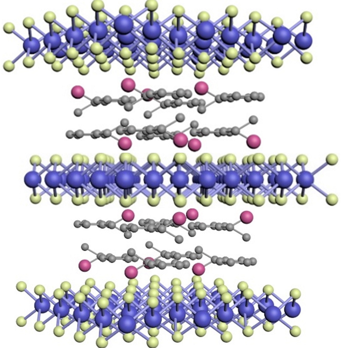 Illustration of a lattice with alternating layers created by a UCLA-led team of researchers