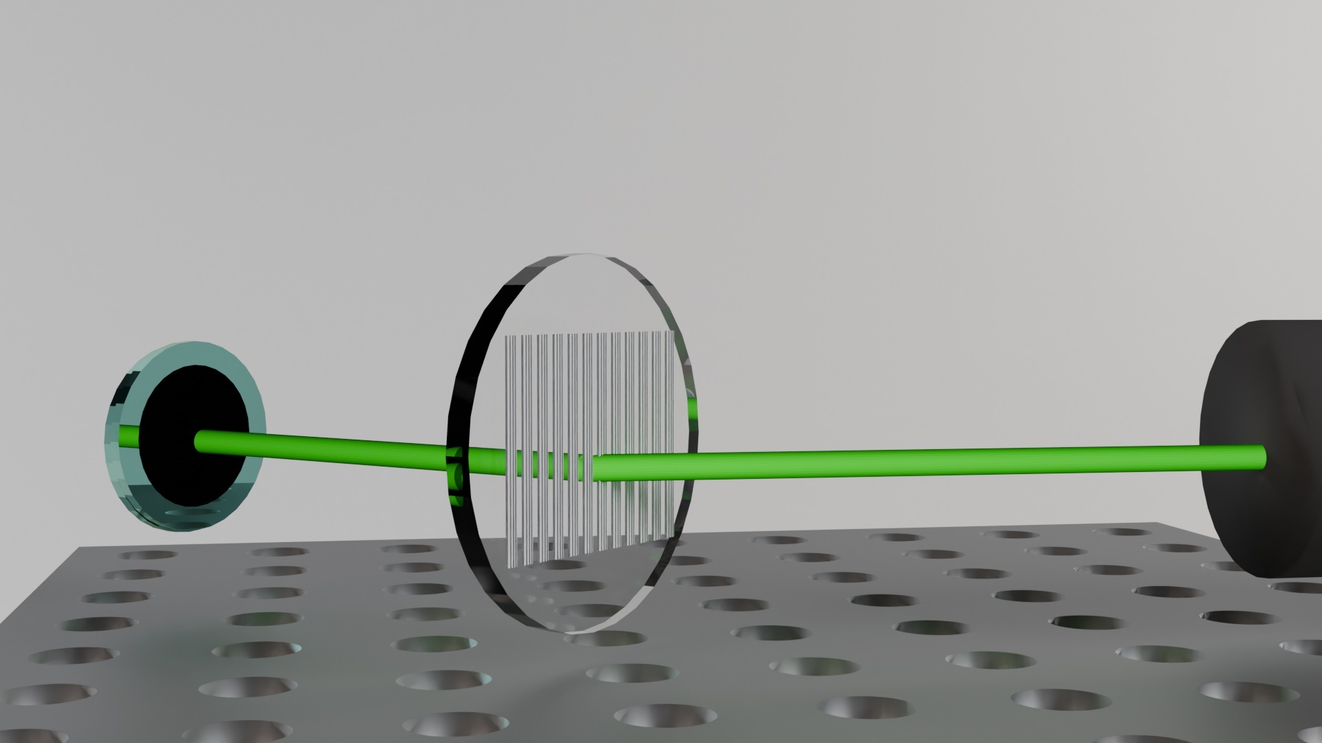 Advanced light control: A laser beam hits a meta-grating that directs the light waves even at steep incidence angles, thus enabling new optical applications