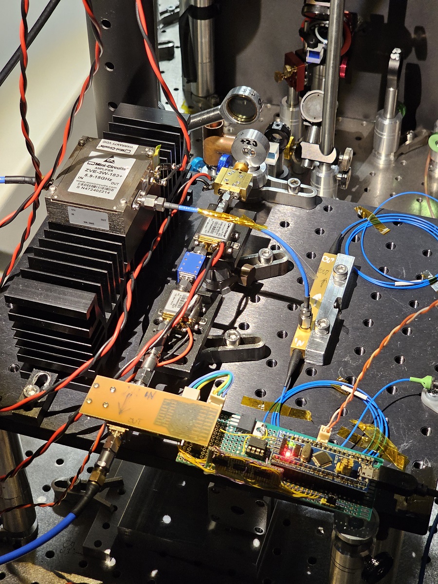 Electro-optical time lens.